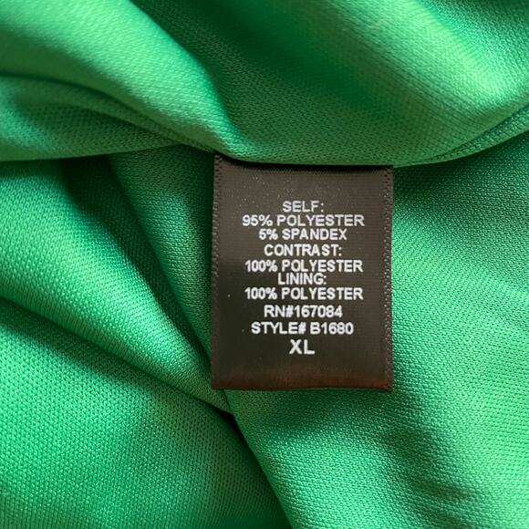 Pomander Place Emerald Crinkle Lurex Lillith Dress Maxi Green Size XL NEW - Picture 9 of 10